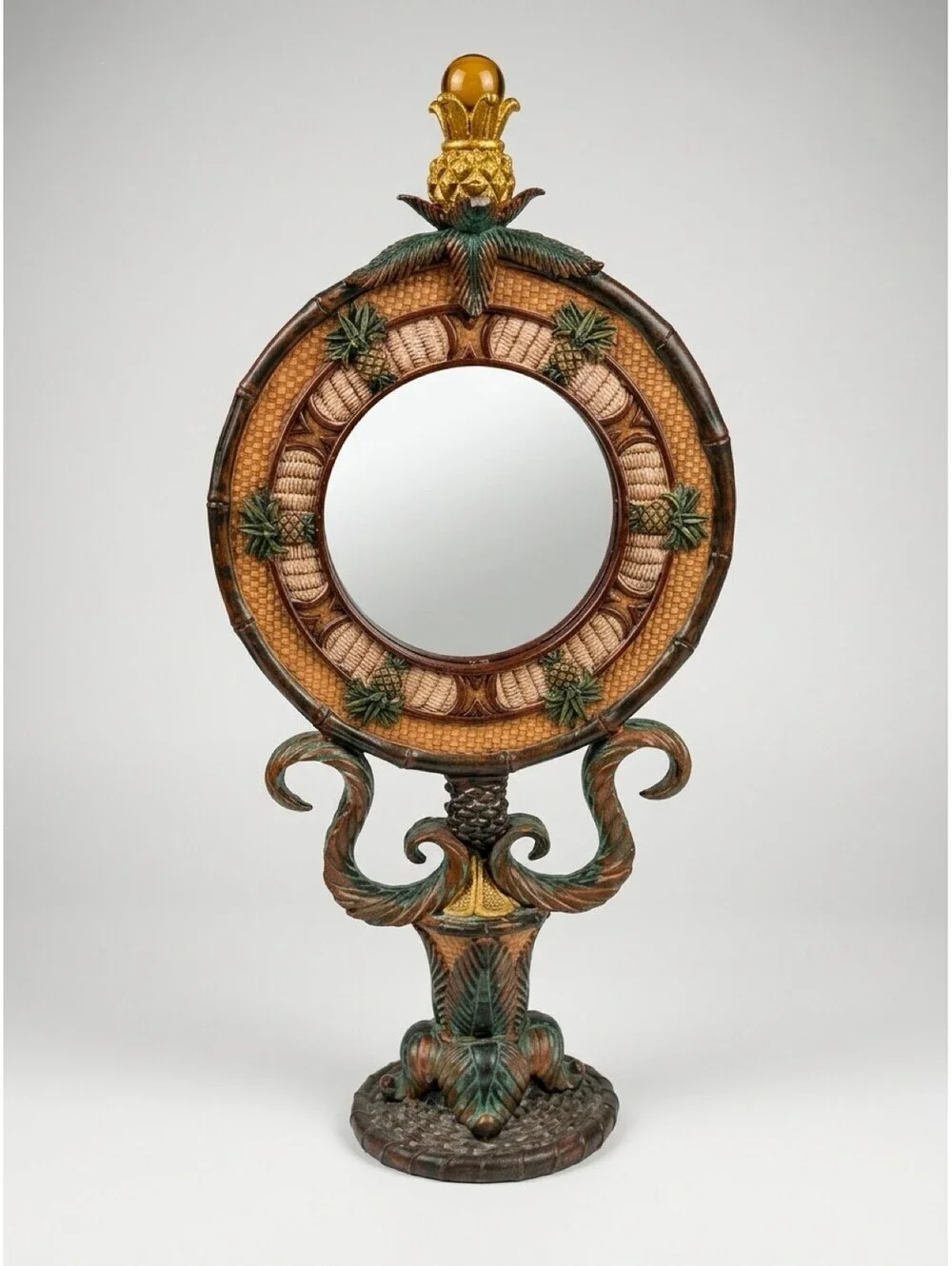 Vintage Beautiful colorful dressing table mirror 18 inches tall